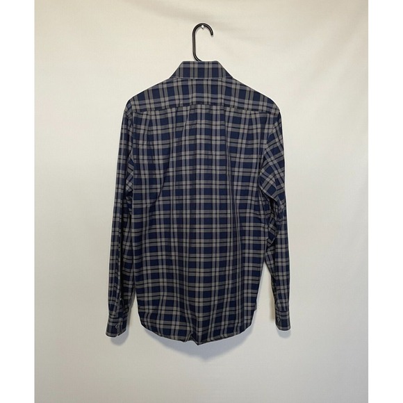 Todd Snyder Shirt Mens 15.5 Blue Gray Plaid Long Sleeve Button Up Melange Yarn - Picture 7 of 9